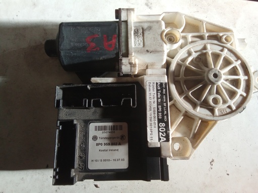 [8P0959802A 8P0959801A] Motor elevalunas delantero derecho 3p audi a3 '05